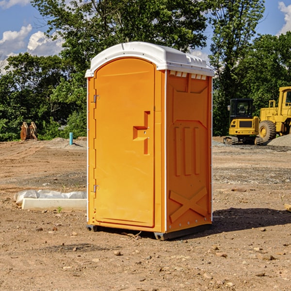 can i customize the exterior of the porta potties with my event logo or branding in Maple View